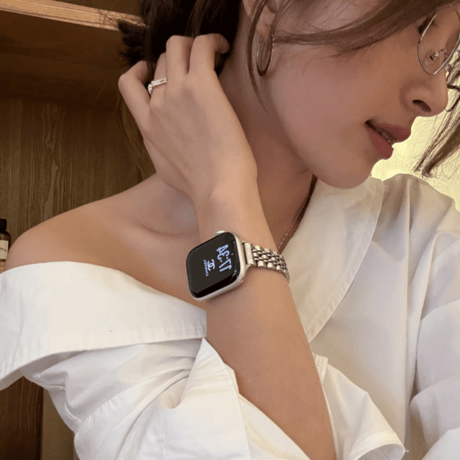 【N687】アップル ウォッチ バンド ステンレス 人気 女性 apple watch se/10 バンド おすすめ「 apple watchケース付き」