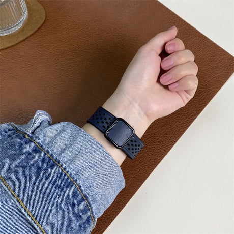 【N593】apple watchバンド 蒸れない 通気 性 アップル ウォッチ バンド マグネット「男女兼用」