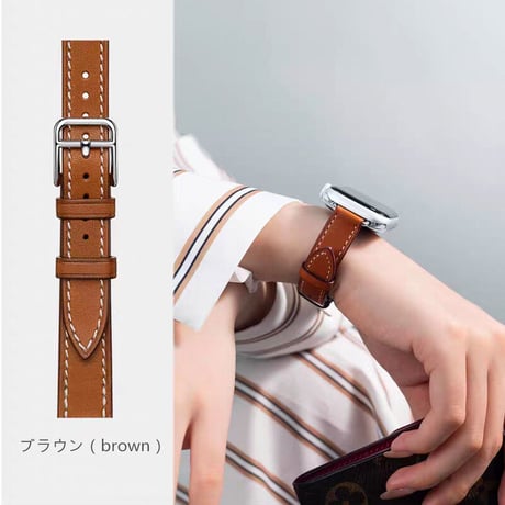 【N083】ラッピング付きapple watch series 10 SE 6 5 4 3 2 1 対応本革ベルト 38mm 40mm 41mmアップルウォッチバンド