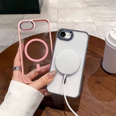 【N263】iphone17e/16e/16/16plus ケース magsafe対応 スマホケース 透明 かわいい