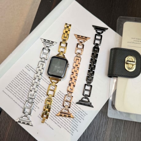 【N684】アップル ウォッチ バンド チェーン apple watch バンド おしゃれ 女性