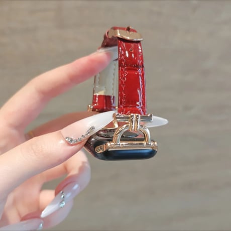 【N673】クロコダイル 型 押し apple watch バンド 革 アップルウォッチ バンド 女性 人気