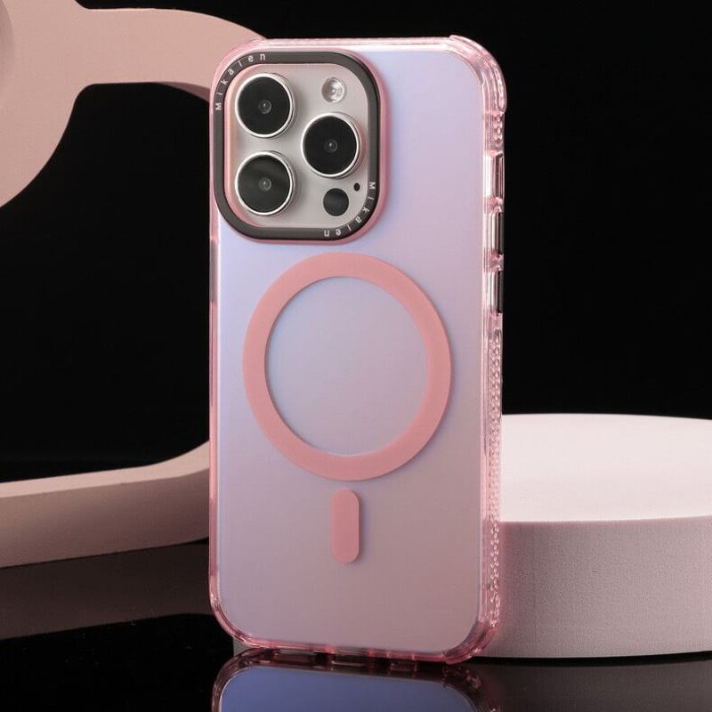 N218】iPhone15 ピンクに合うケース MagSafe対応iPhone 15/15p