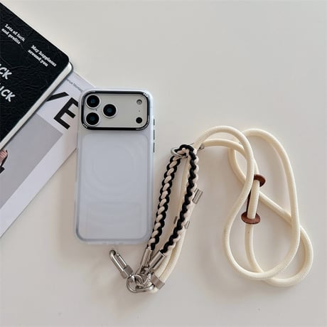【N757】iphone17/17pro ケース ショルダー ストラップ付き iphoneケース 人気 斜めがけ