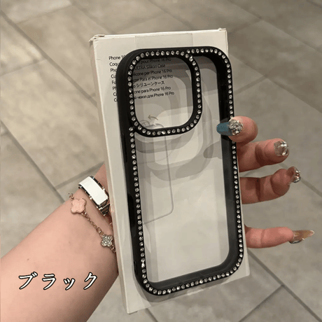 「N715」iphone ケース 透明 可愛い iphoneケース ストーンデコ 韓国