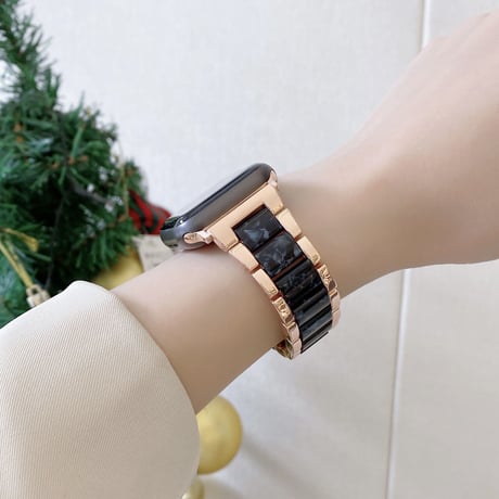 【N466】樹脂 × ステンレスアップルウォッチバンド applewatch バンド かわいい