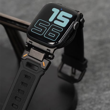 【N511】【ステンレス+シリコン】apple watch バンド メンズ 高級 アップル ウォッチ バンド アウトドア