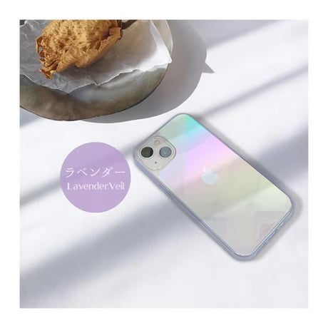 【N096】オーロラクリアiPhone16E/16pro/15ケース ハードソフト グラデーション おしゃれ
