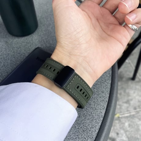 【N539】アップル ウォッチ バンド 磁石/マグネット apple watch バンド レザー+シリコン