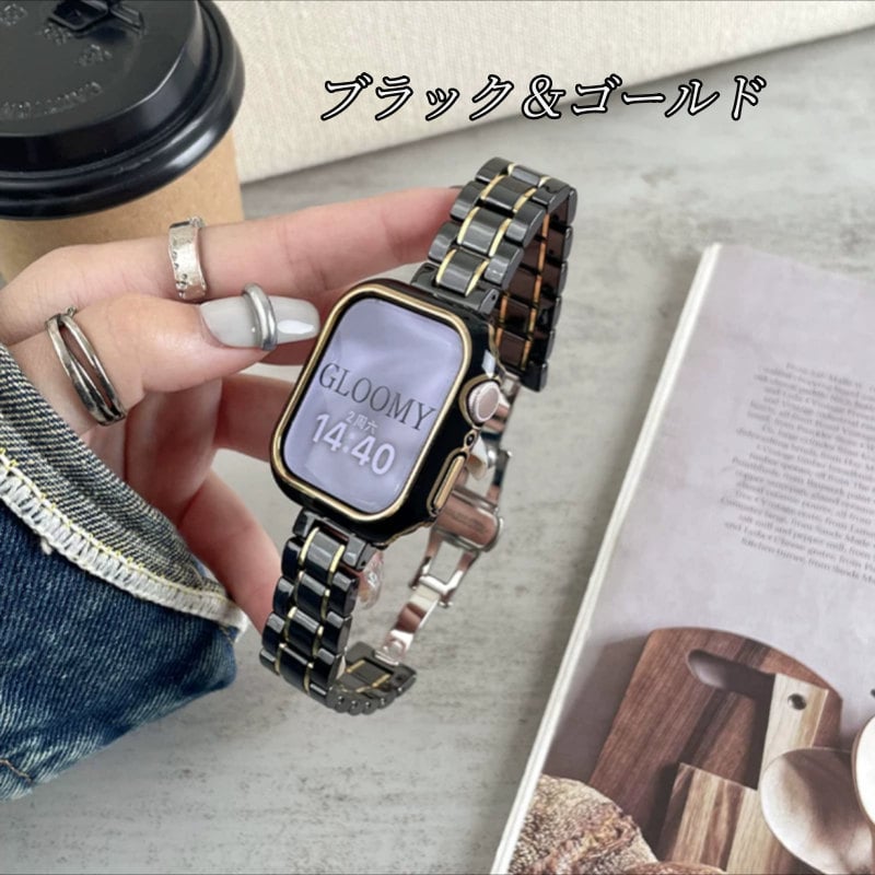 アップルウォッチ ダイヤカバー&amp;ホワイトセラミックベルト セット Apple Watch アップルウォッチ バンド セラミック apple watch ベルト