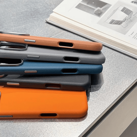 【N052】iphone17/17air/16/15 レザー ケース ケース グレー iPhone ケース シンプル