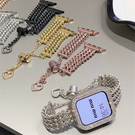 【N241】「バンド+ケース2点Set」apple watch ブレスレット アップル ウォッチ バンド 蒸れ ない