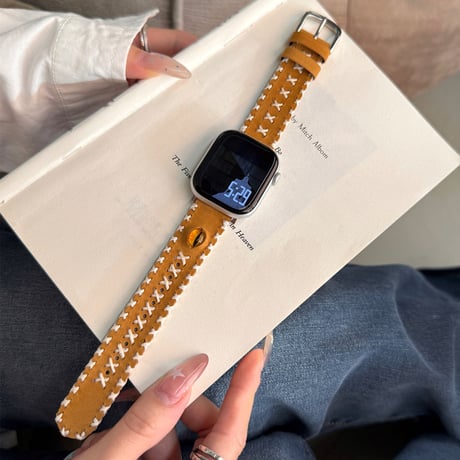 【N730】apple watch バンド おしゃれ 革 かっこいい アップル ウォッチ バンド ステッチ