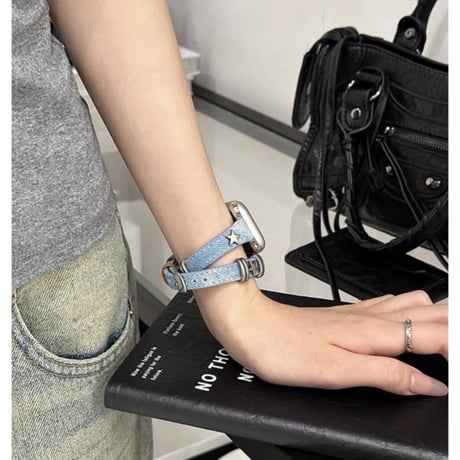 【N649】アップル ウォッチ 二 重 バンド apple watch Series11/SE3対応 バンド かっこいい 個性的