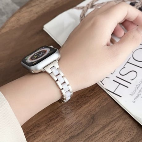 【N590】apple watch series 10/11 バンド 細め アップル ウォッチ バンド 女性 人気