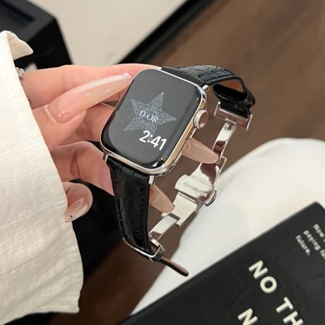 【N638】apple watch series 10/11 バンド 革 クロコダイル アップル ウォッチ バンド 女性 人気