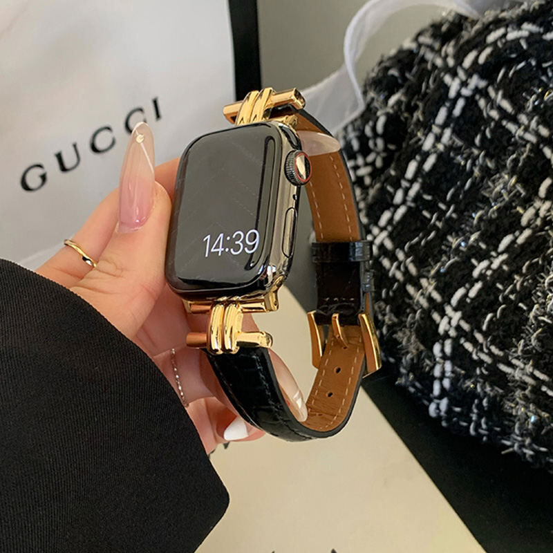 N385】クロコ型押し アップル ウォッチ レザー バンド おしゃれ N385】クロコ型押し アップル ウォッチ レザー バンド おしゃれ