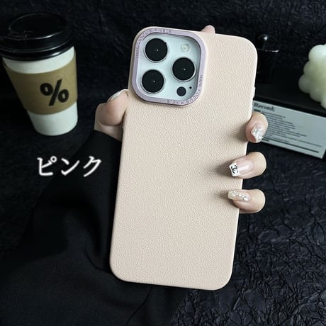 【N053】iphoneケース かわいい iphone16/16pro ケース シンプル おしゃれ レザー調
