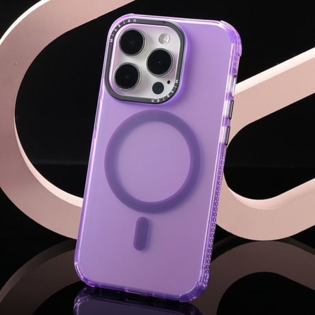【N218】iPhone15 ピンクに合うケース MagSafe対応iPhone 15/15pro/14proクリアケース ブランド