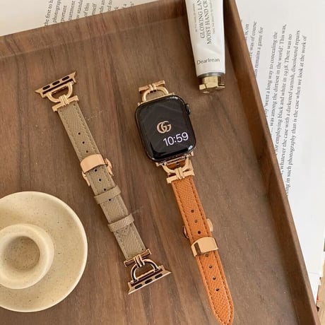 【N405】 d バックル アップル ウォッチ シリーズ 10 バンド レザー apple watch バンド ベージュ