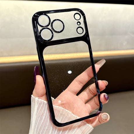 【N763】iphone17 ケース キラキラ iphone17pro オレンジ/シルバー/ディープブルー に 合う ケース