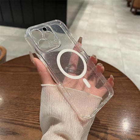 【N694】iphone16/16pro magsafe ケース iphone ケース キラキラ ソフト
