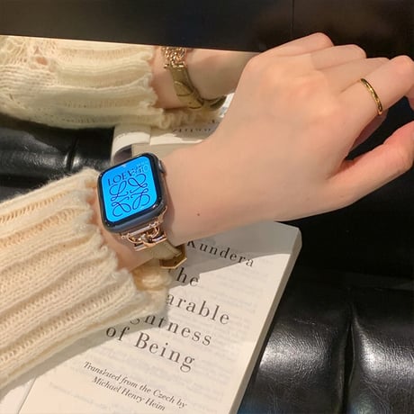 【N135】アップル ウォッチ バンド 革 エレガント apple watch バンド 女性 細め