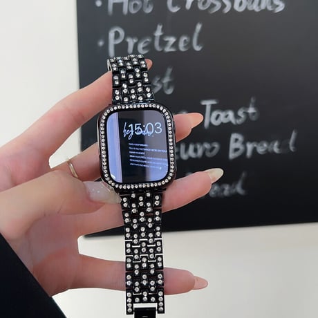 【N231】Apple Watch ゴールド バンド 女性 アップルウォッチ7 se バンド かわいい