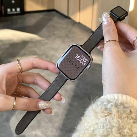 【N602】アップル ウォッチ マグネット バンド apple watch バンド レザー&シリコン