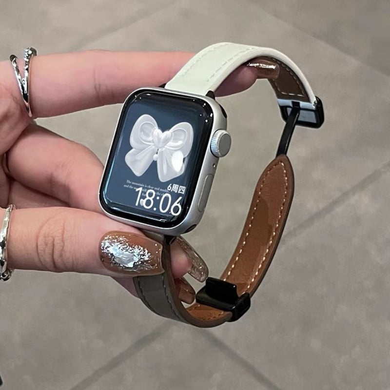 N502】アップル ウォッチ バンド マグネット apple watchバンドレザー