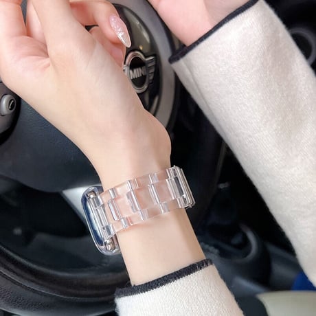 【N189】applewatchクリアバンド おすすめ アップルウォッチバンドとカバーのSET