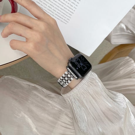 【N291】「バンパーケース付き」アップル ウォッチ バンド ブレスレット apple watch バンド 女性 かわいい set