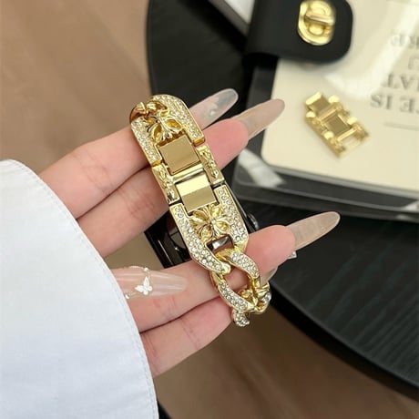 【N579】apple watch バンド キラキラ アップル ウォッチ チェーン バンド「男女兼用」