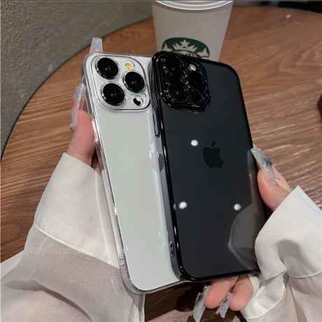 【N430】iphone16/16pro クリア ケース 黄 ば ま ない iphone15/15pro サイドカラーケース カメラまで保護