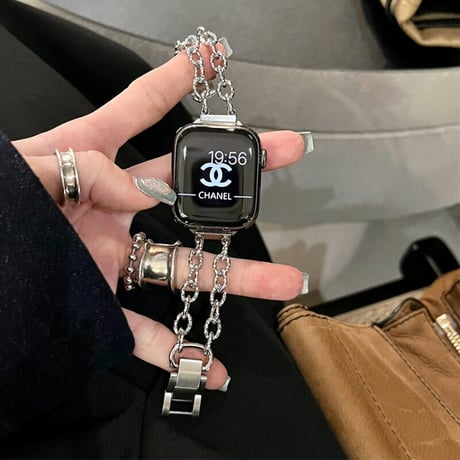 【N443】アップル ウォッチ シリーズ 10 チェーン バンド  apple watch バンド かわいい
