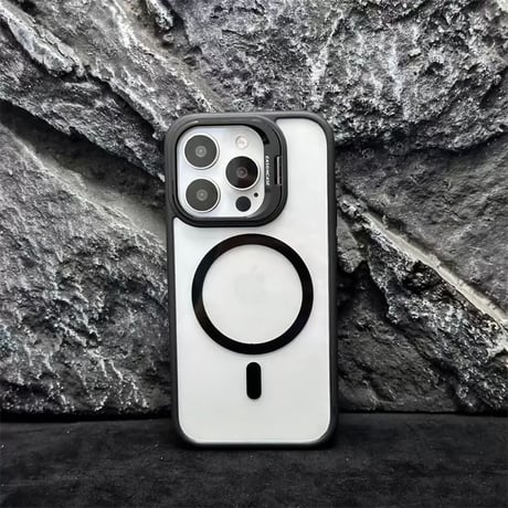 【N655】iphone17/17pro ケース マグセーフ/スタンド iphone ケース カメラ保護リングプレゼント