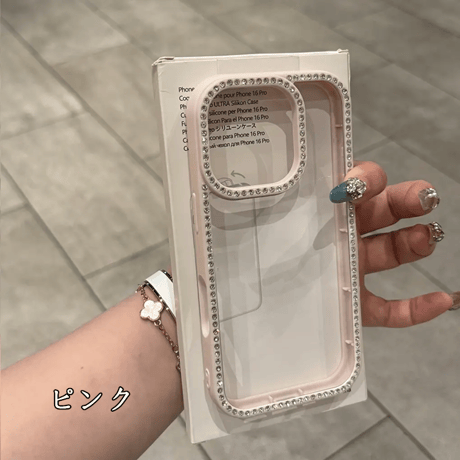 「N715」iphone ケース 透明 可愛い iphoneケース ストーンデコ 韓国