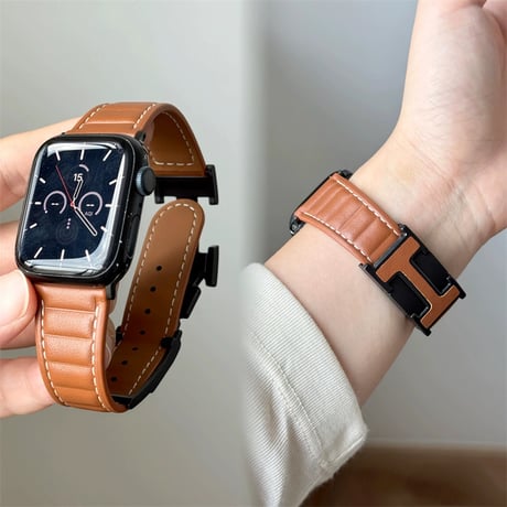 【N740】apple watch レザー バンド マグネット アップル ウォッチ バンド メンズ/女性