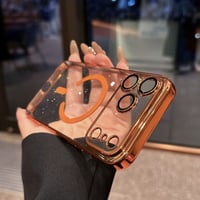 【N519】magsafe対応 iphone17/17pro ケース キラキラ iphone ケース クリア「カメラ保護フィルム付き」