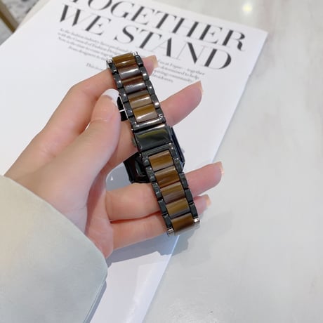 【N466】樹脂 × ステンレスアップルウォッチバンド applewatch バンド かわいい