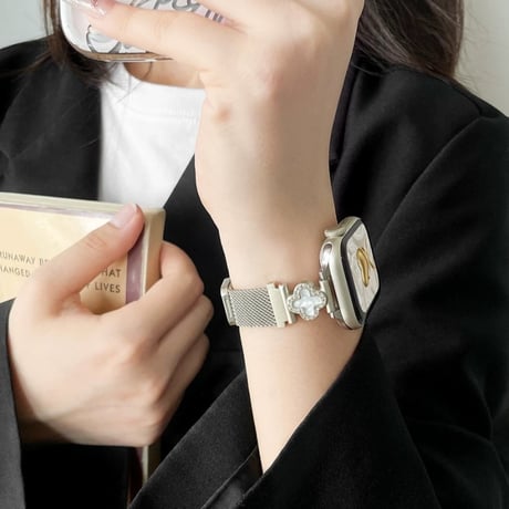 【N739】アップル ウォッチ マグネット バンド apple watch ミラネーゼループ 女性