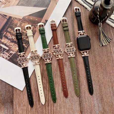【N065】apple watch 本革バンド 高級 アップルウォッチ バンド かわいい ピンクゴールド