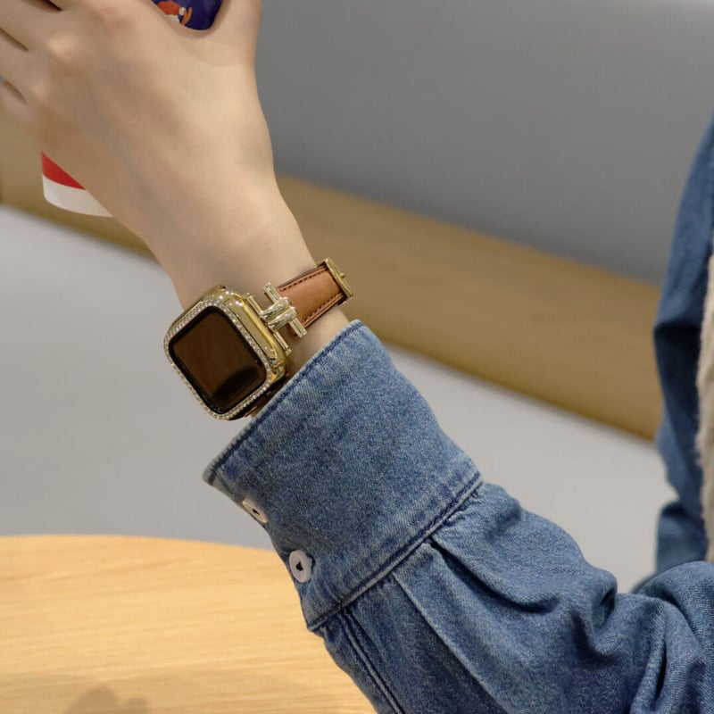 N364】「ケース付き」apple watch レザー バンド おしゃれ 女性 N364】「ケース付き」apple watch レザー バンド おしゃれ 女性