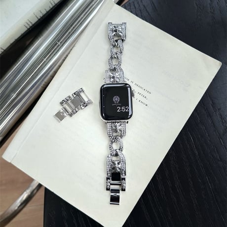【N579】apple watch バンド キラキラ アップル ウォッチ チェーン バンド「男女兼用」