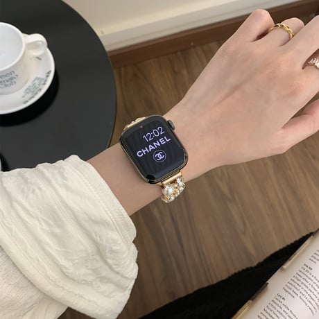 【N727】パール apple watch バンド キラキラ Series10 アップル ウォッチ バンド かわいい