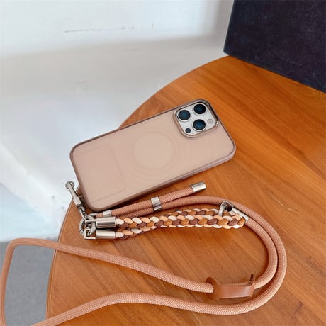 【N757】iphone17/17pro ケース ショルダー ストラップ付き iphoneケース 人気 斜めがけ
