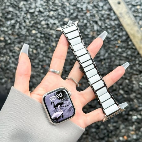 【N790】アップル ウォッチ バンド ステンレス&樹脂 apple watch ベルト おしゃれ