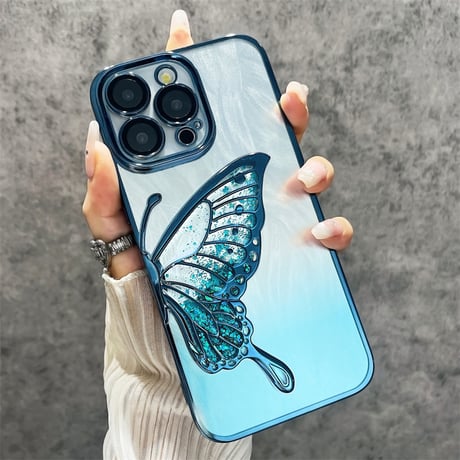 【N591】iphone ケース かわいい 人気 女子 iphone ケース クリア おしゃれ「グラデーションカラーのシート付き」