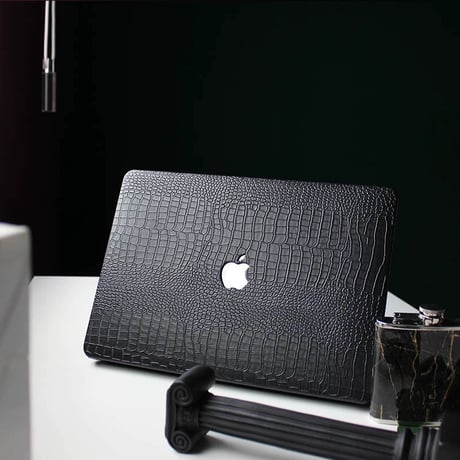【N538】mac book air ケース おしゃれ クロコダイル PUレザー macbook pro 14/13インチ ケース おしゃれ
