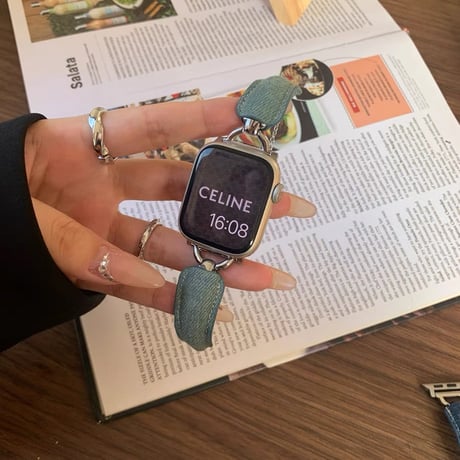 【N516】アップルウォッチ バンド デニム apple watch バンド かわいい レディース